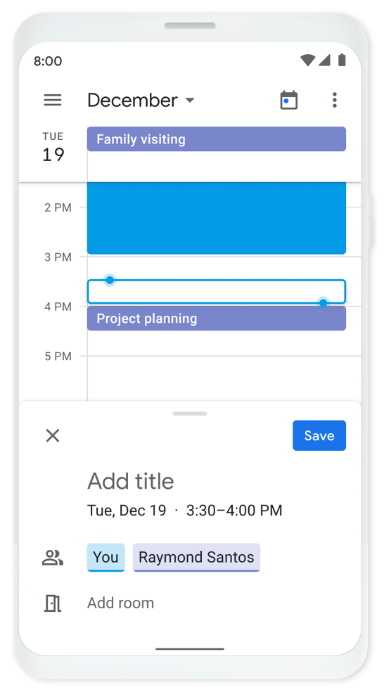 screenshot of Google Calendar